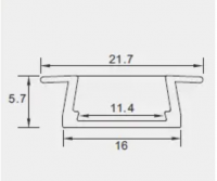 Профіль врізний LEDTech LT-618-3 для LED стрічки 6х22мм